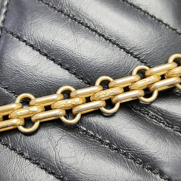 2.55 224 (mini) Chevron Calfskin Black