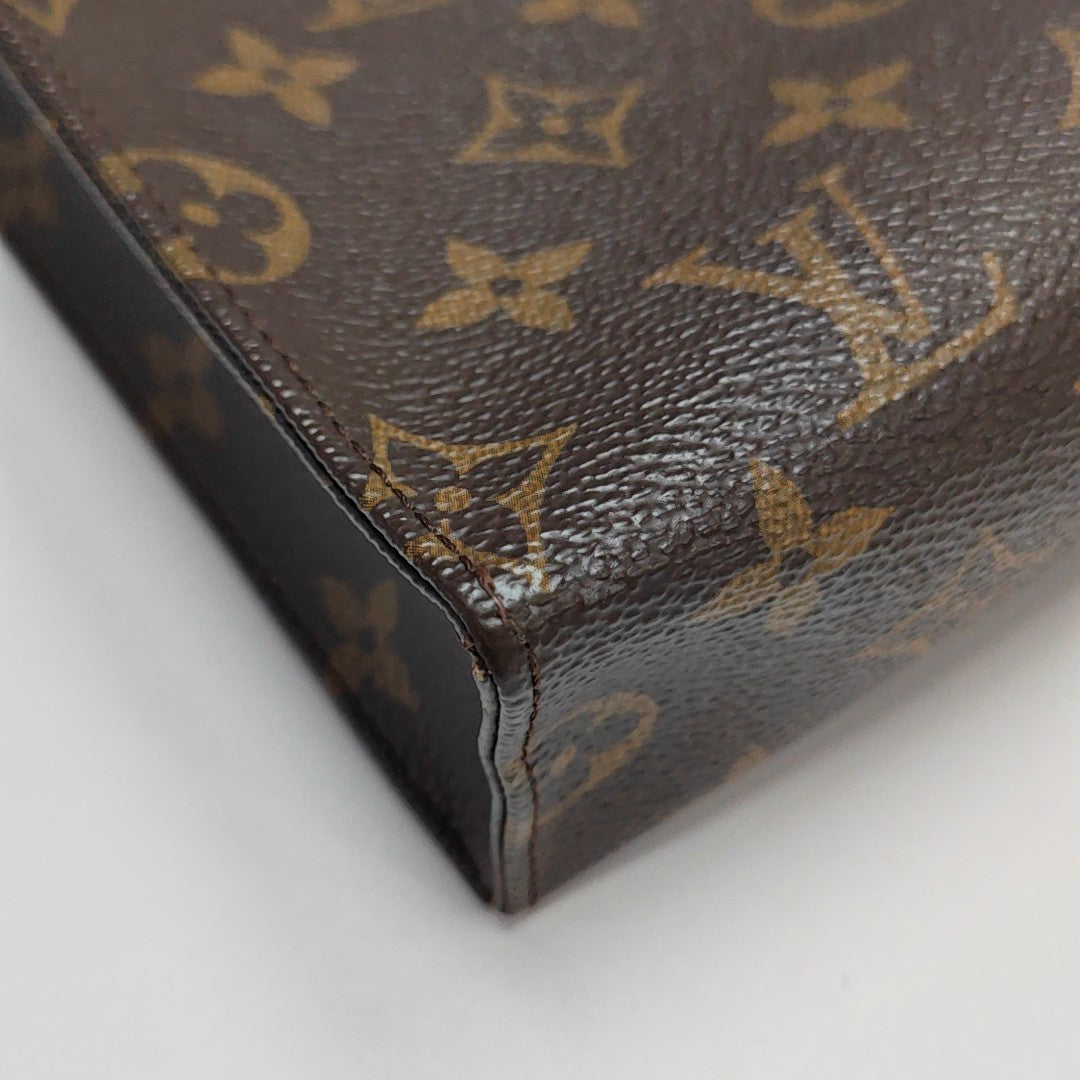 TOILET POCKET 26 Monogram Coated Canvas Brown