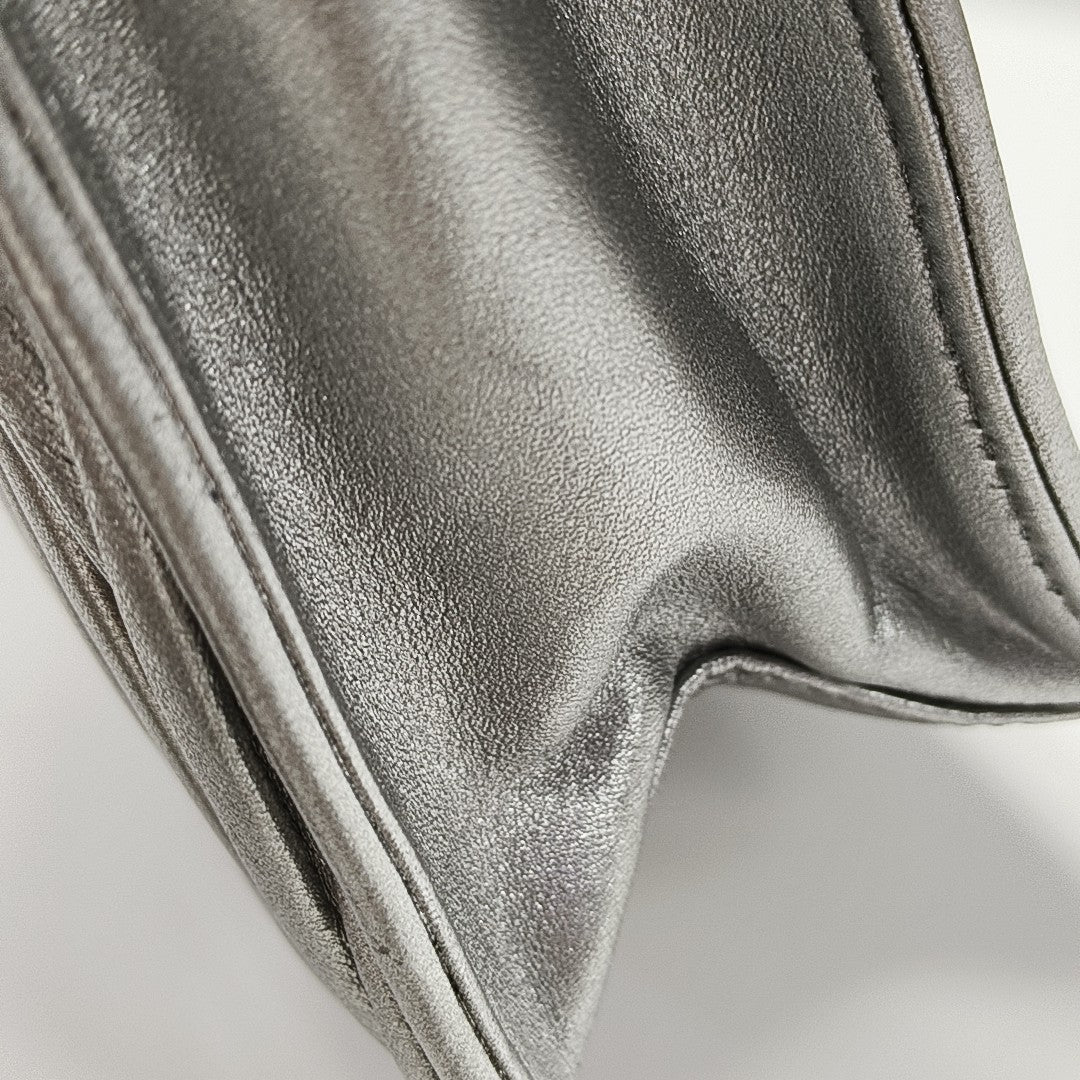 Miu Lady Quilted Lambskin Silver