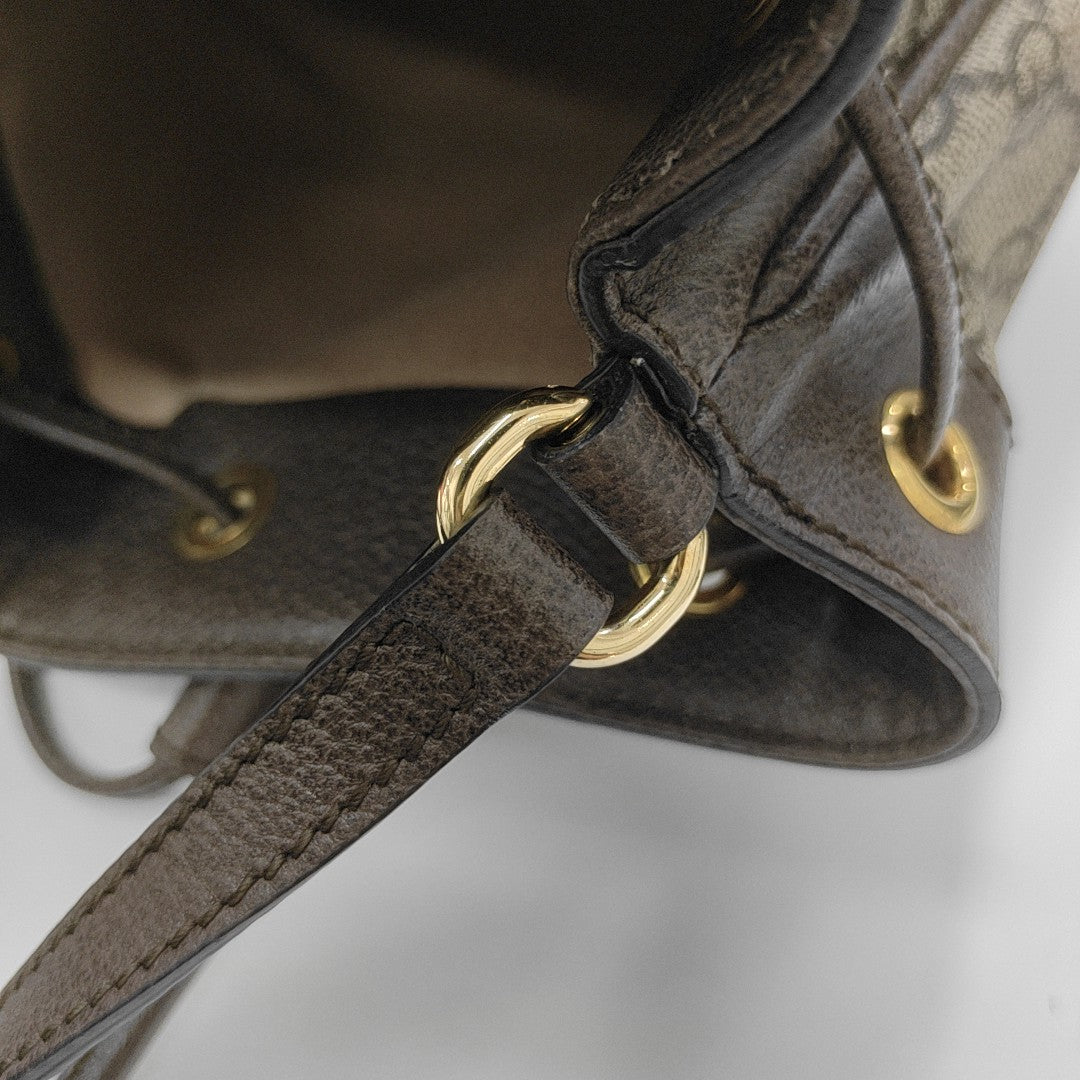 Ophidia Mini Monogram Coated Canvas Beige