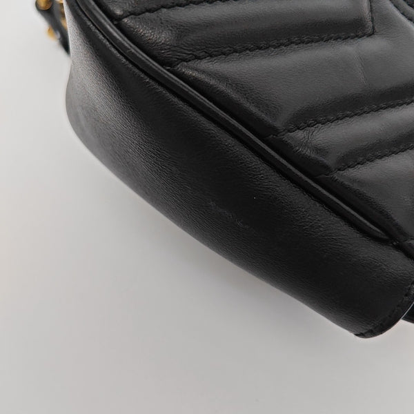 GG Marmont Small Quilted Calfskin Black