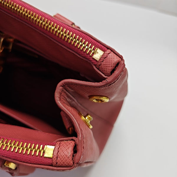 Galleria Small Saffiano Calfskin Red