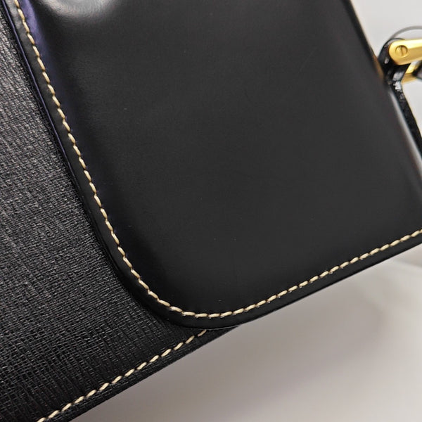 Calfskin Top Handle Bag Black