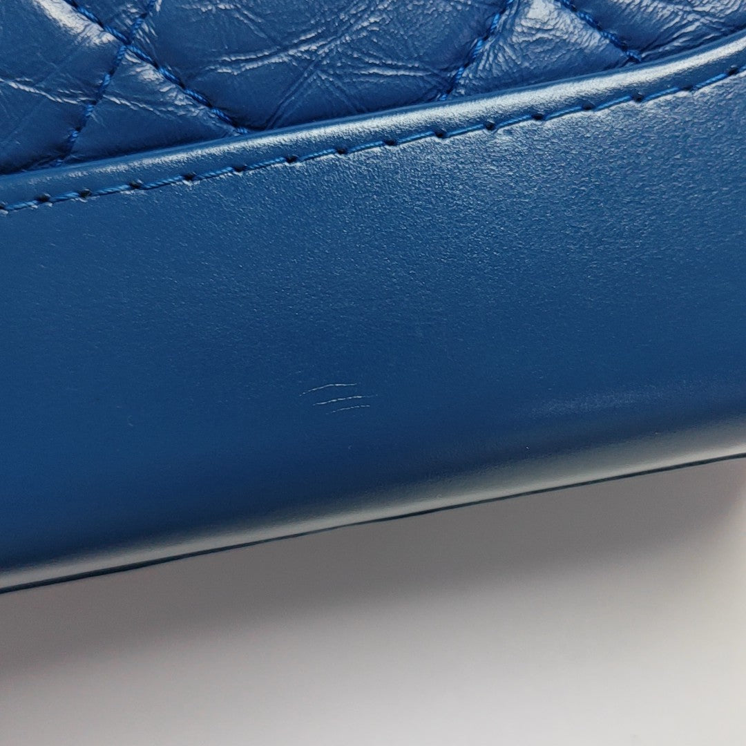 Authenticated pre-owned  GABRIELLE Small Quilted Calfskin Blue - Shoulder Bag at Looply
