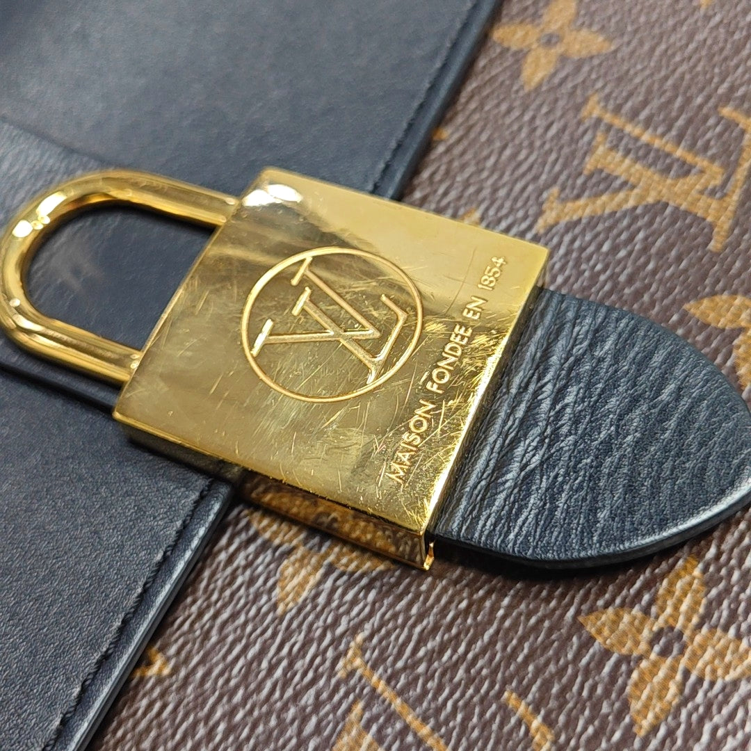 LOCKY BB Monogram Coated Canvas Brown
