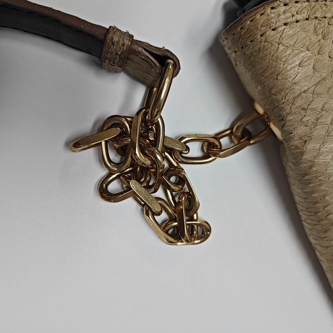 Leather Shoulder Bag Beige