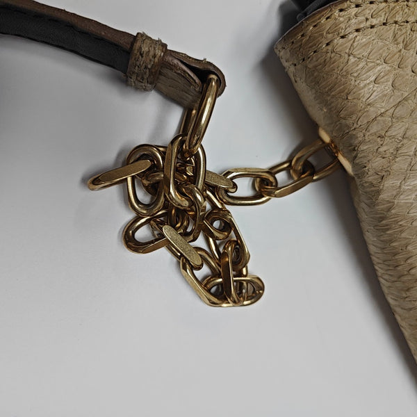 Leather Shoulder Bag Beige