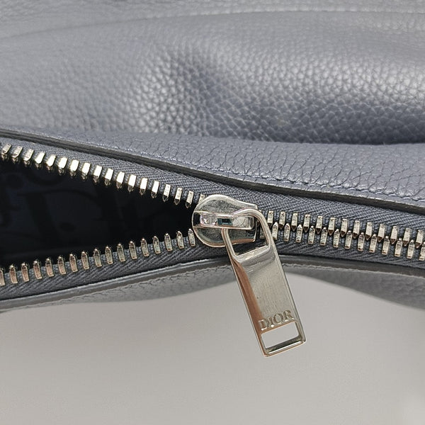 Saddle Medium Calfskin Gray