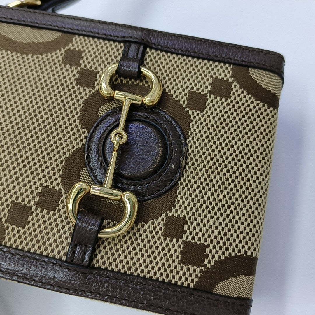 Horsebit 1955 Mini Monogram Canvas Beige