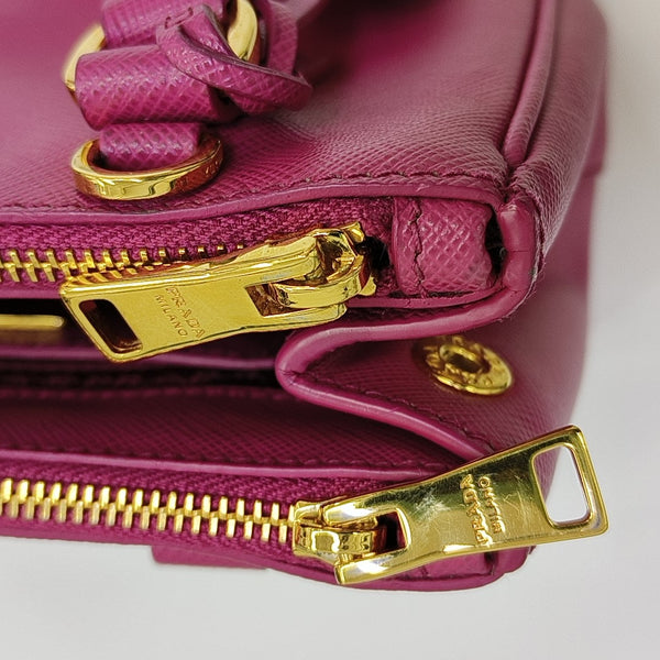 Galleria Super Mini Saffiano Calfskin Red