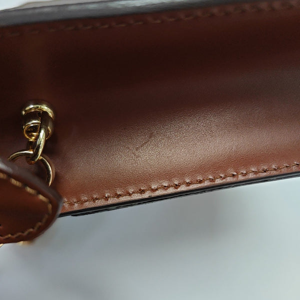 Monogram Coated Canvas Top Handle Bag Brown