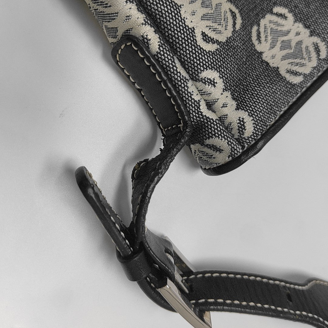 Monogram Canvas Shoulder Bag Gray