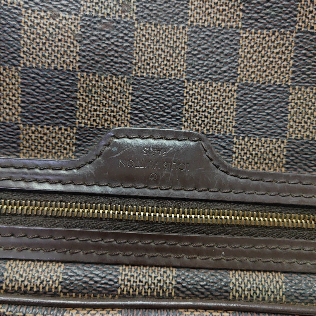 MACAO Damier Ebene Coated Canvas Brown