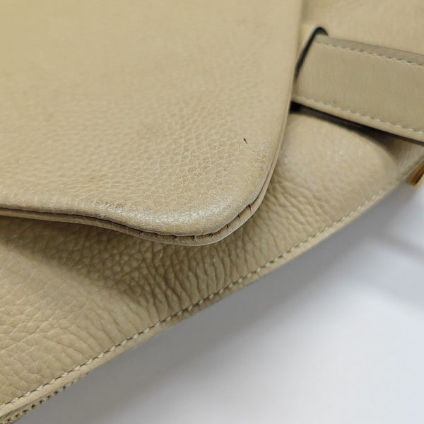 Calfskin Shoulder Bag Beige