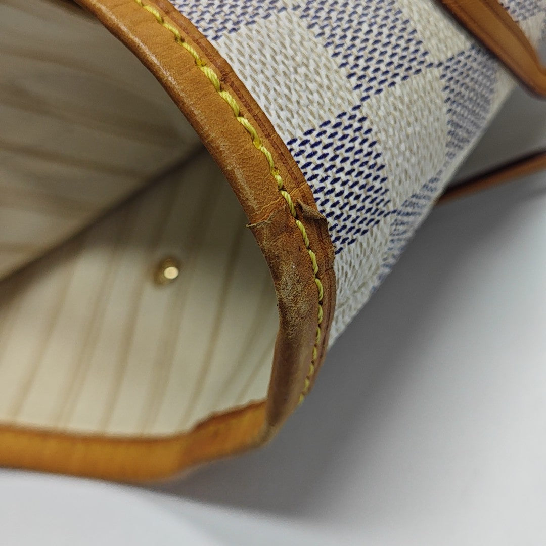 NEVERFULL MM Damier Azur Coated Canvas Beige