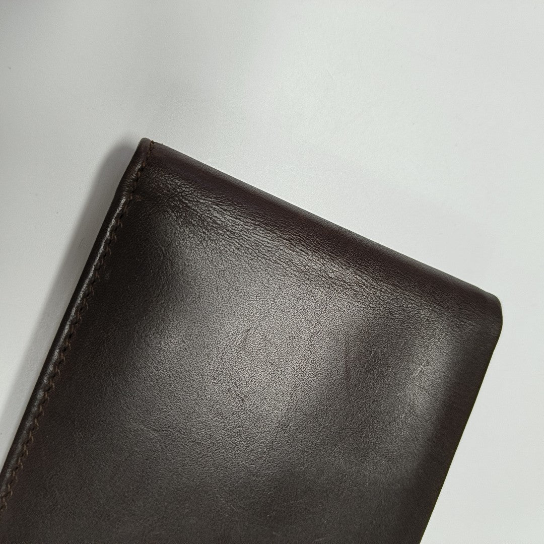 Calfskin Wallet Super Mini Brown