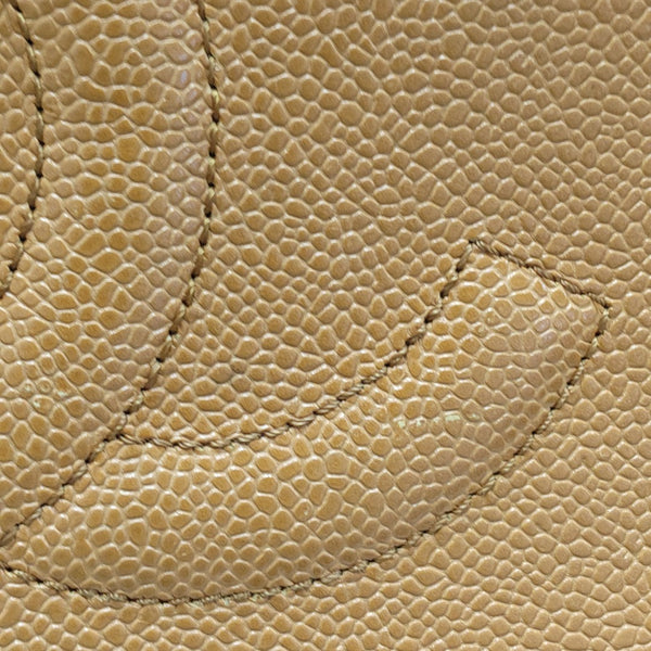 Quilted Grained Calfskin Shoulder Bag Orange