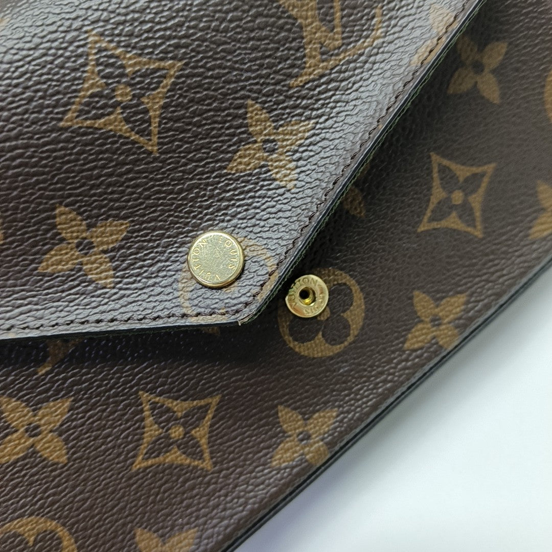 FÉLICIE Monogram Coated Canvas Brown