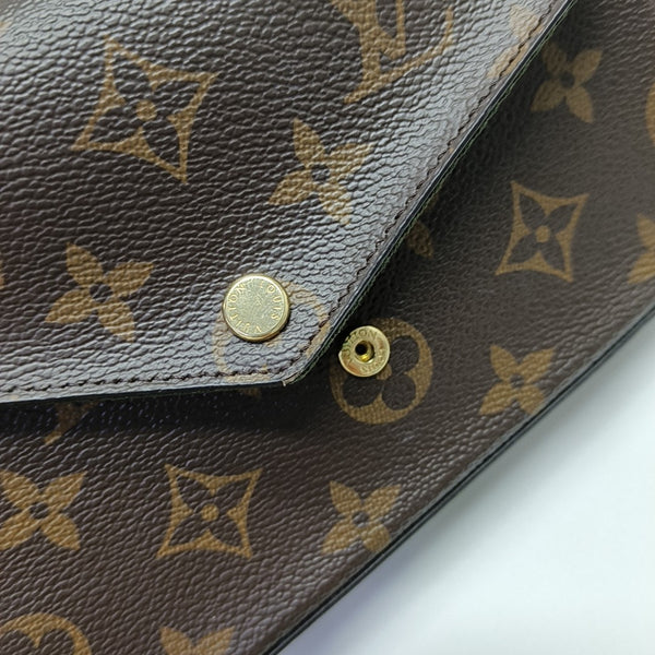 FÉLICIE Monogram Coated Canvas Brown