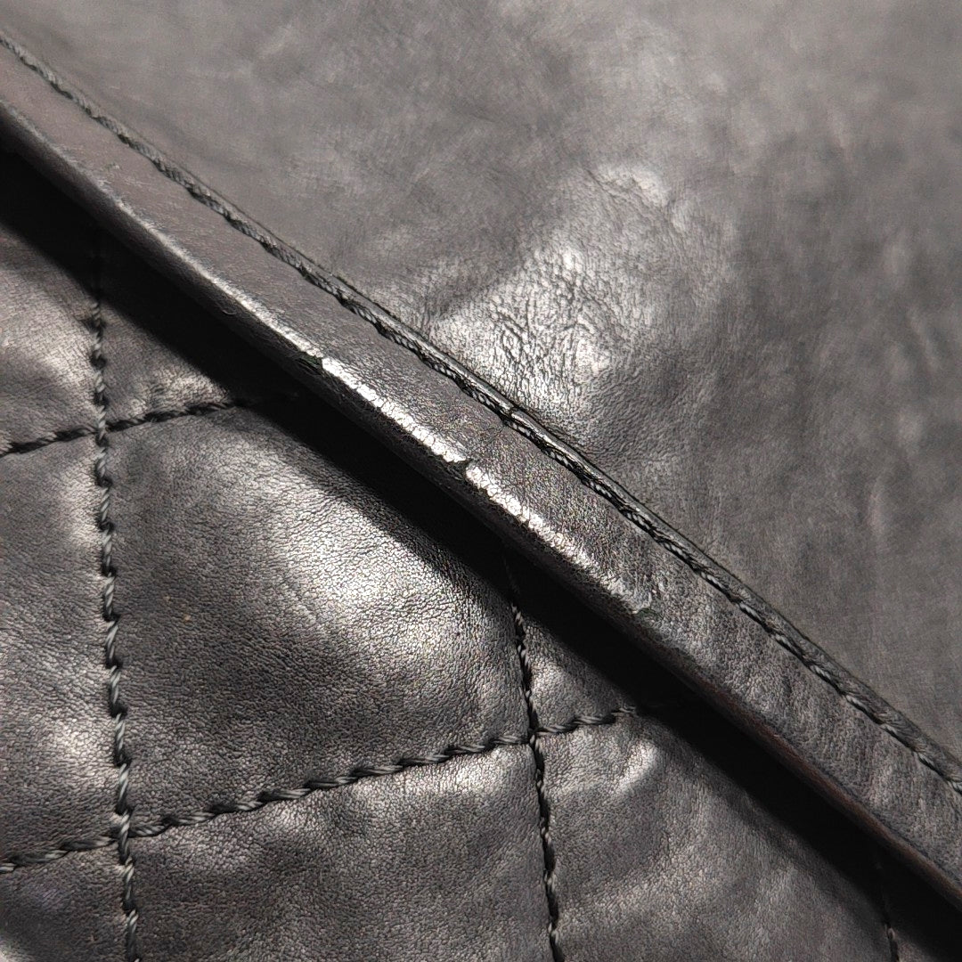 Medium Quilted Calfskin Black