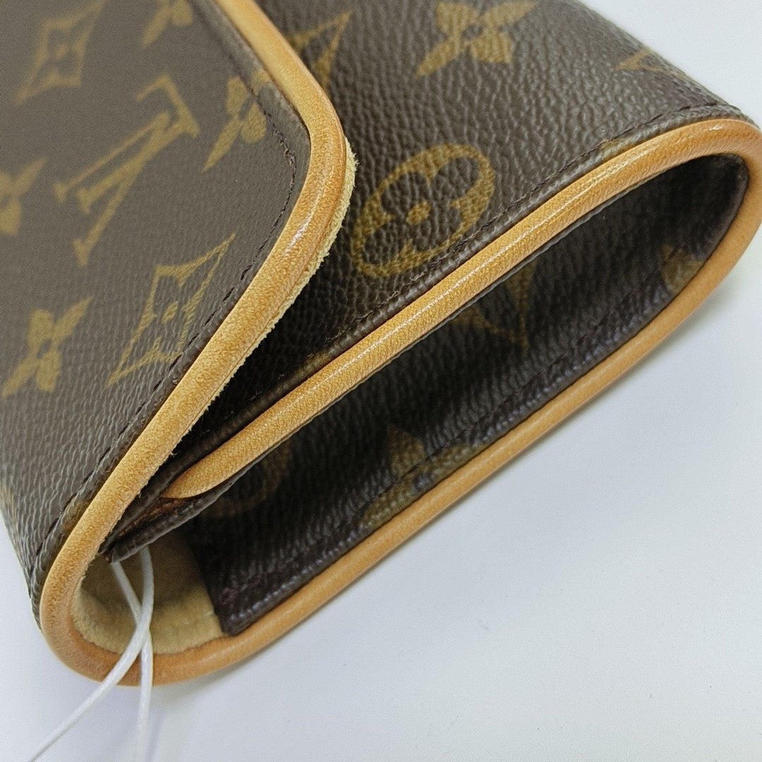 TWIN PM Monogram Coated Canvas Brown