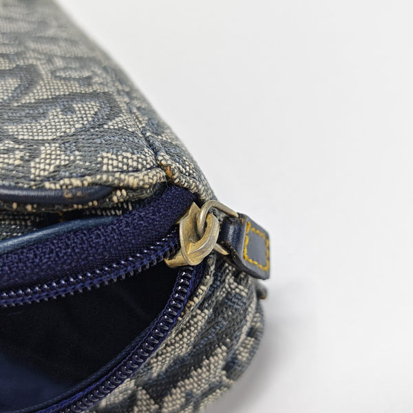 Saddle Mini Oblique Canvas Blue