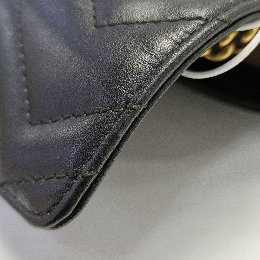 GG Marmont Mini Quilted Calfskin Black
