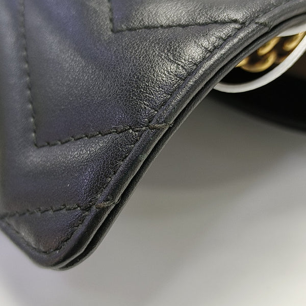 GG Marmont Mini Quilted Calfskin Black