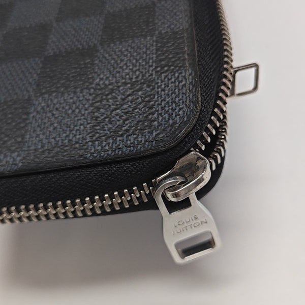 ZIPPY Damier Coated Canvas Blue Wallet