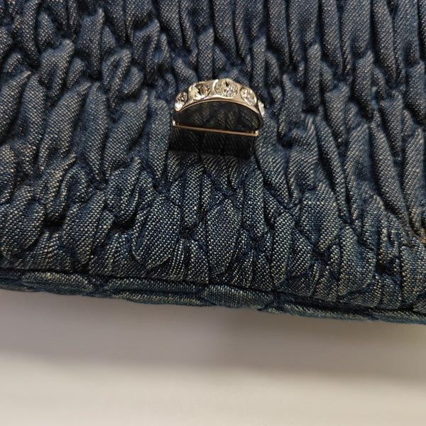 Crystal Quilted Denim Blue