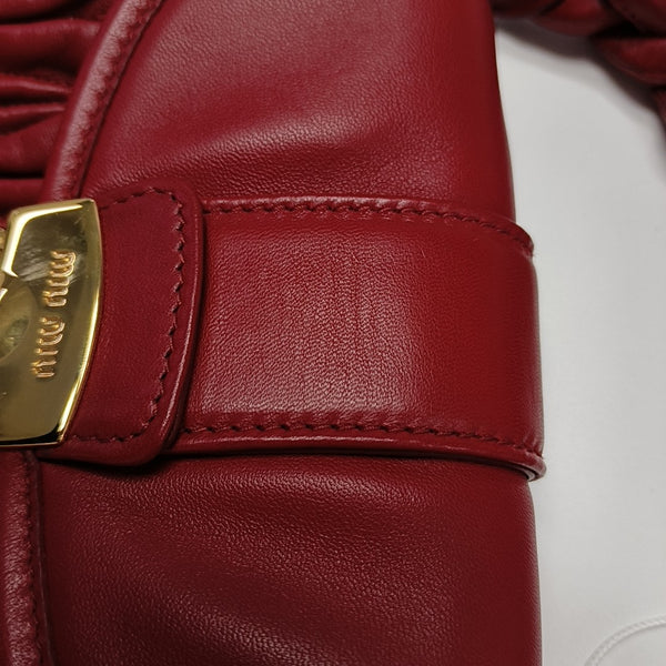 Miu Coffer Lambskin Red