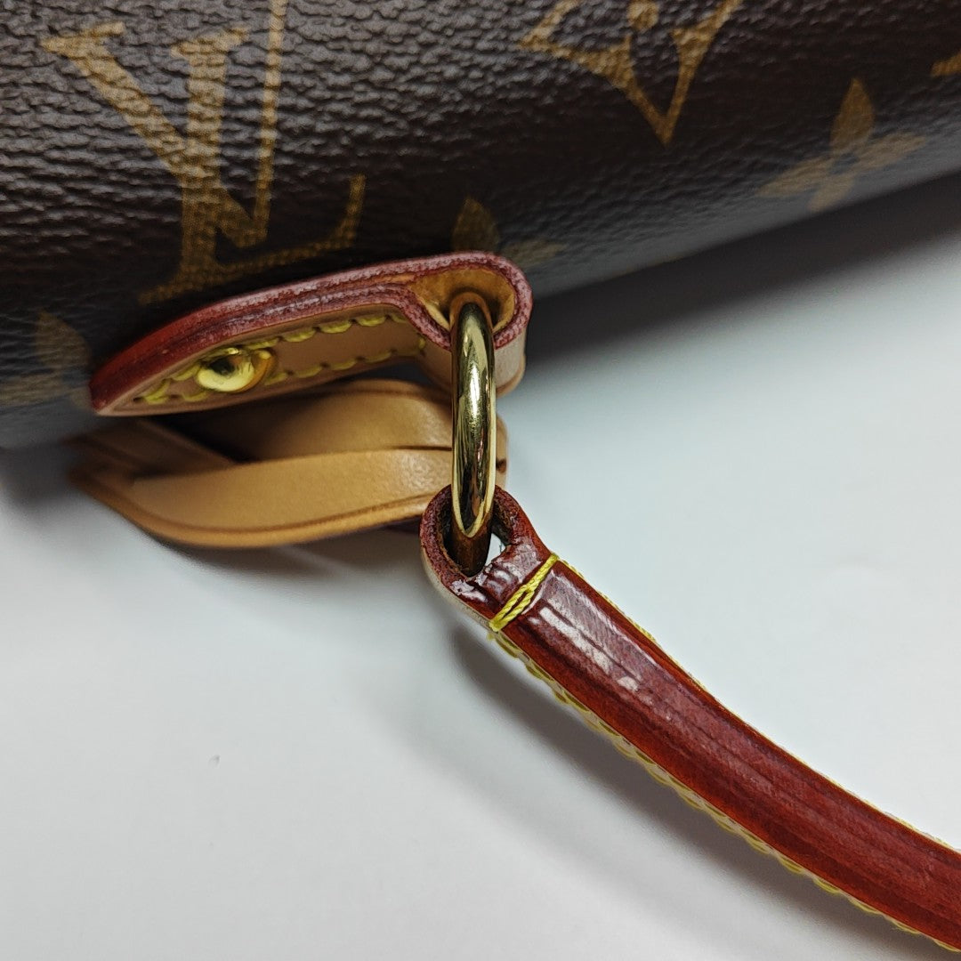 CLUNY PM Monogram Coated Canvas Brown
