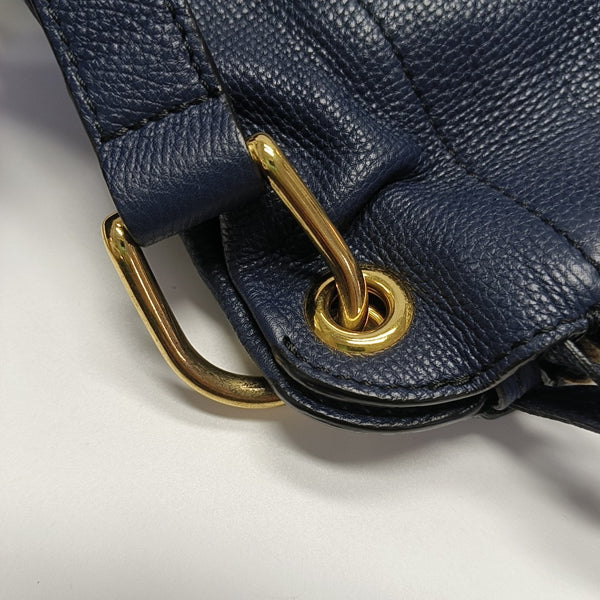 Calfskin Shoulder Bag Blue