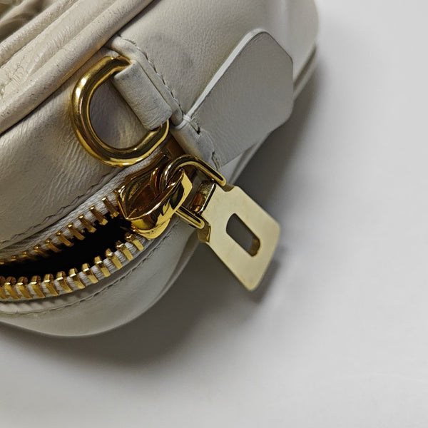 Arcadie Matelassé Mini Quilted Lambskin White