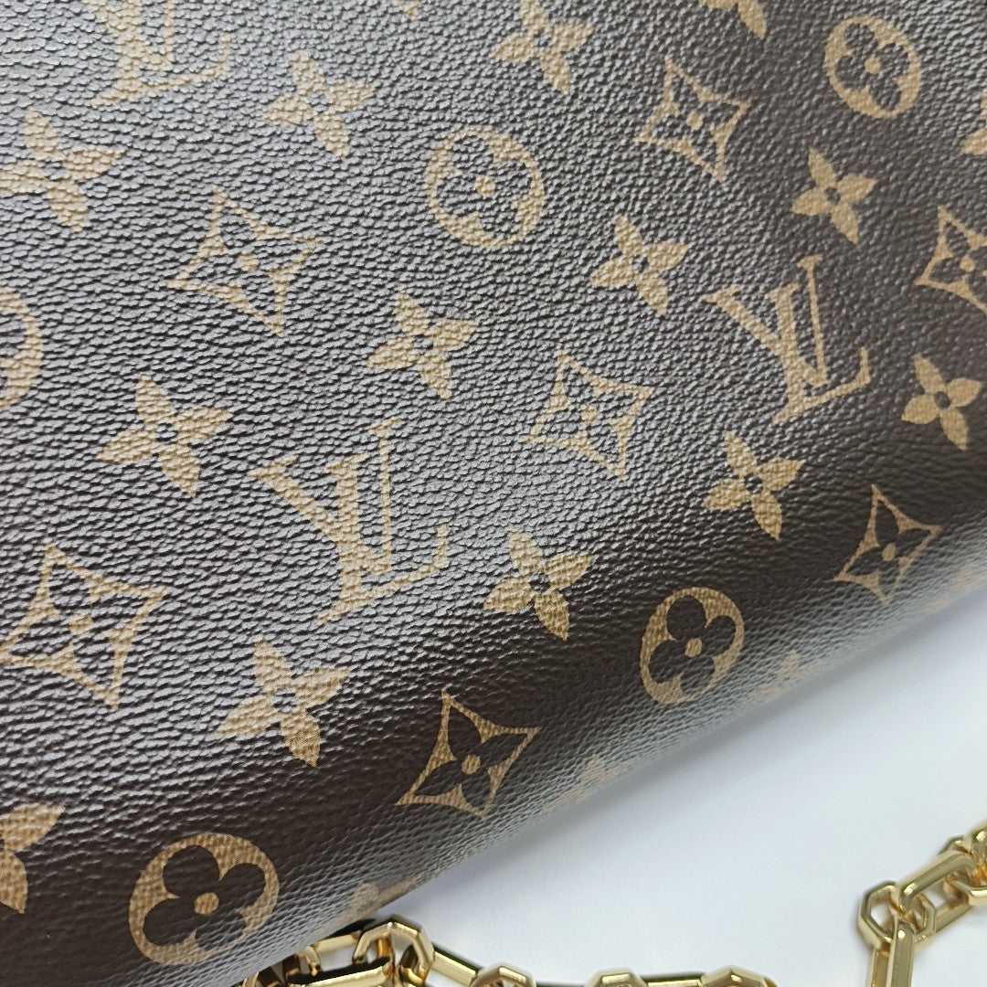 DAUPHINE MM Monogram Coated Canvas Brown