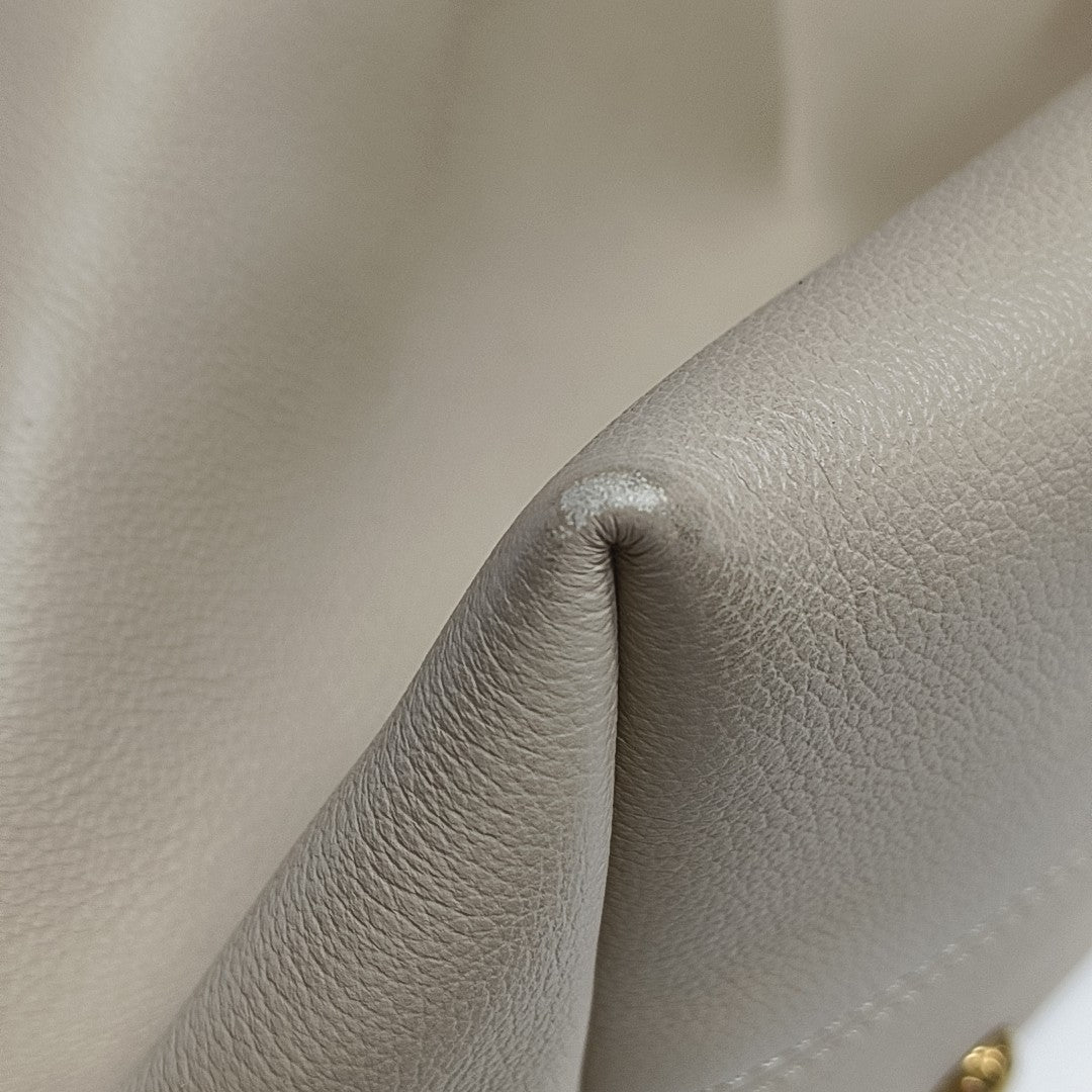 LOW KEY HOBO MM Monogram Calfskin Beige