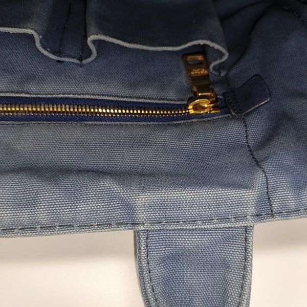Denim Quilted Canvas Blue