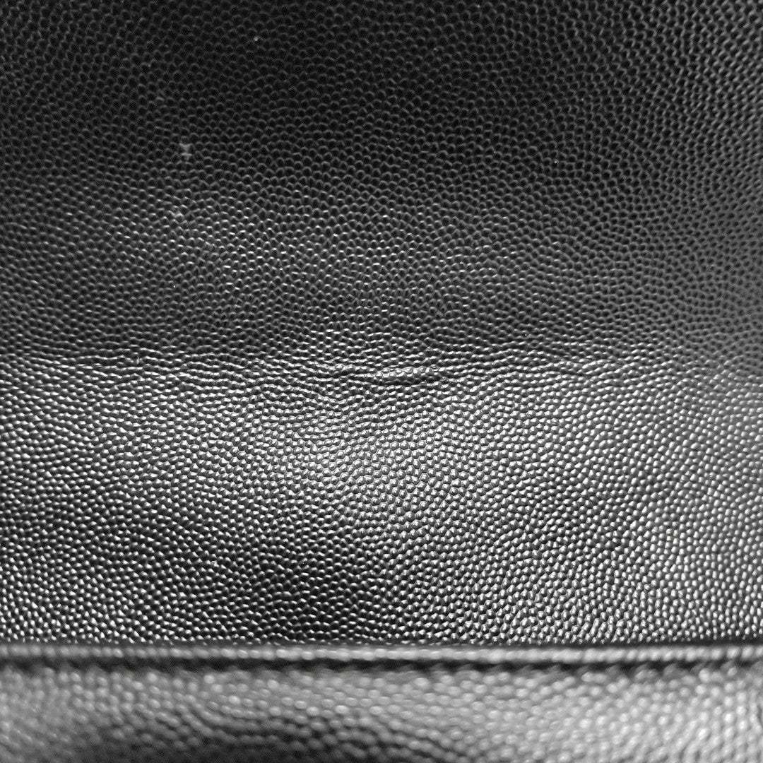 BOY CHANEL Medium Quilted Grained Calfskin Black