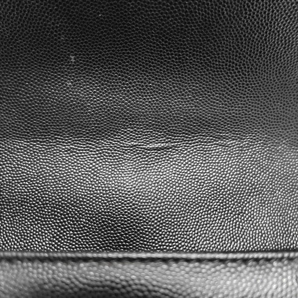 BOY CHANEL Medium Quilted Grained Calfskin Black