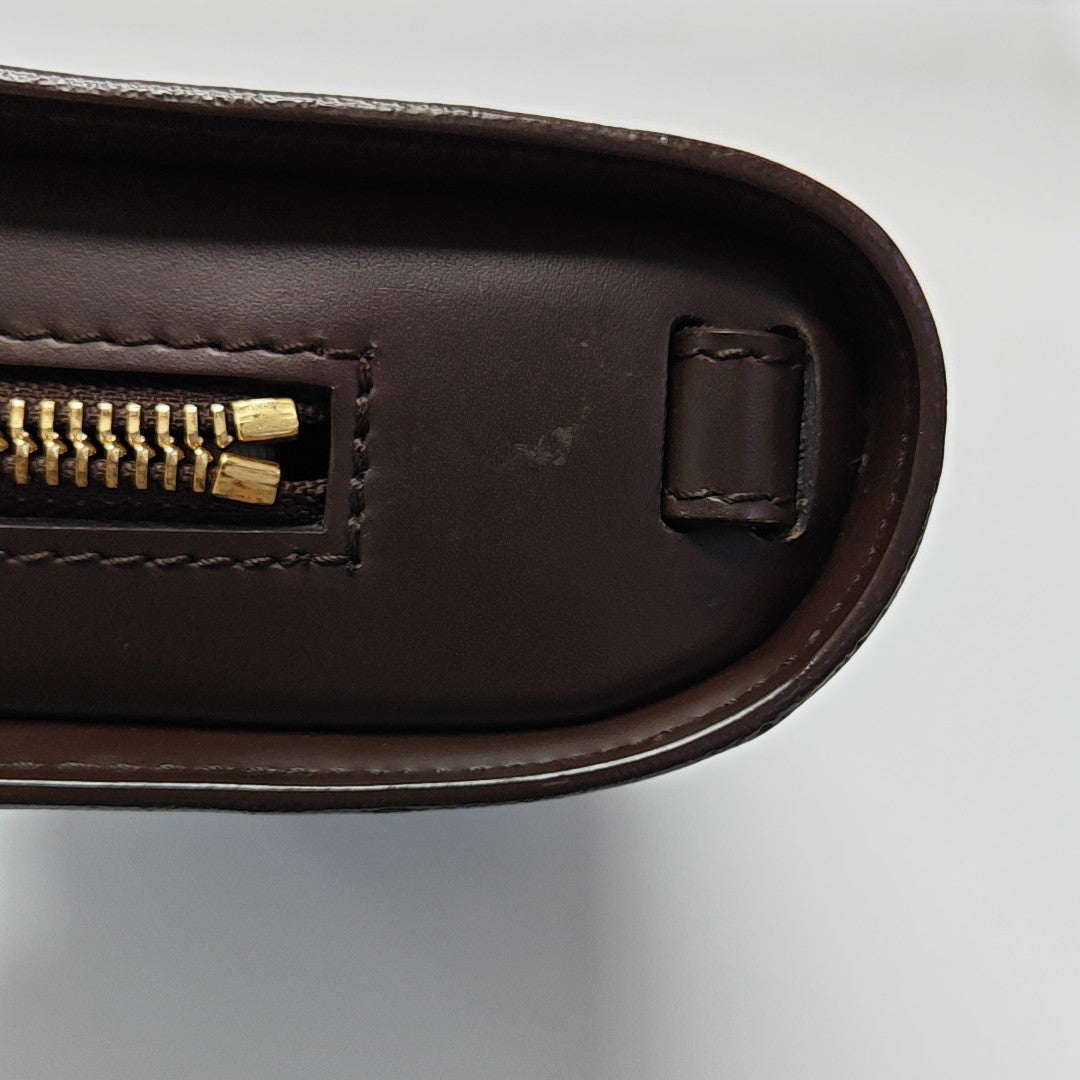 SAINT LOUIS Damier Ebene Coated Canvas Brown