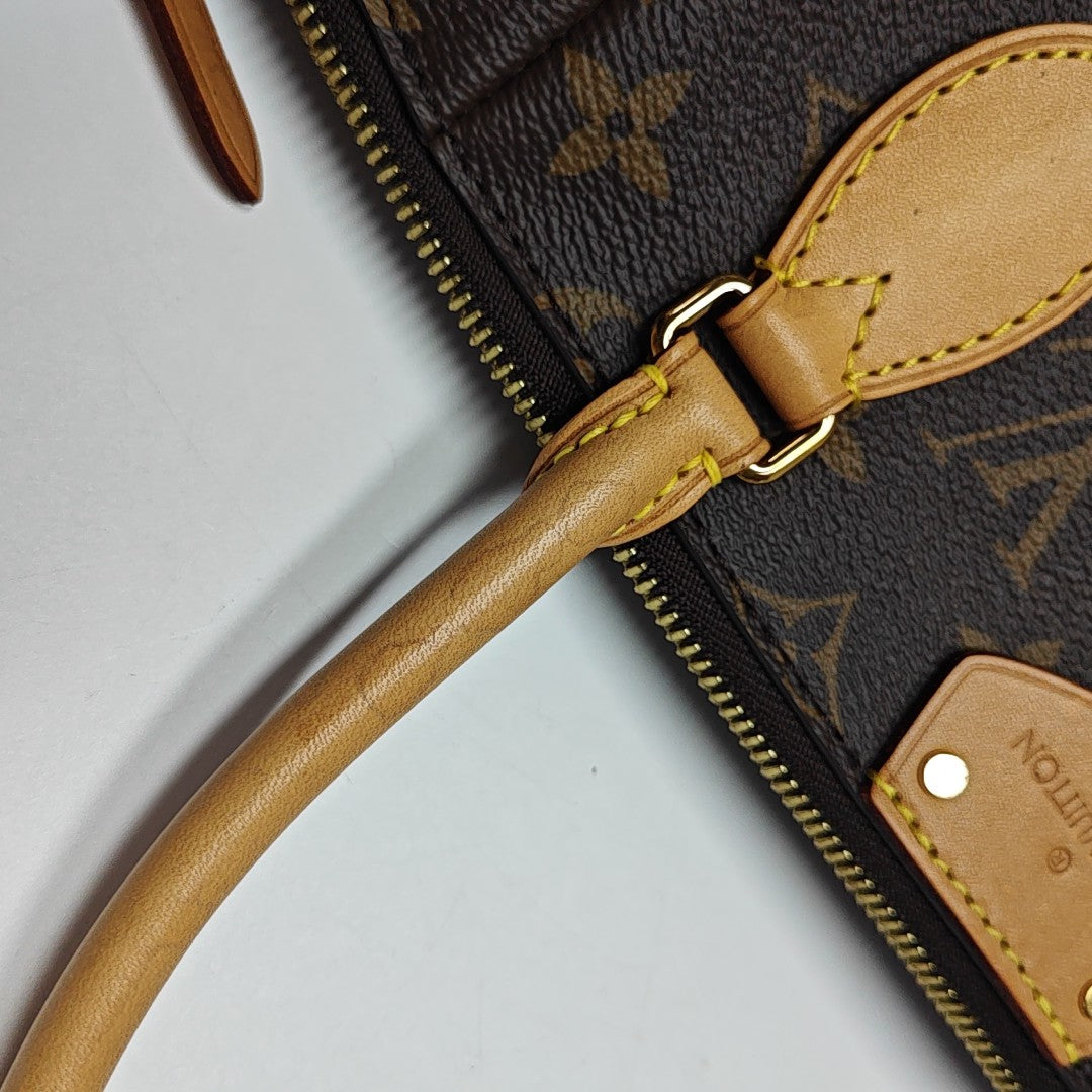 TURENNE MM Monogram Coated Canvas Brown