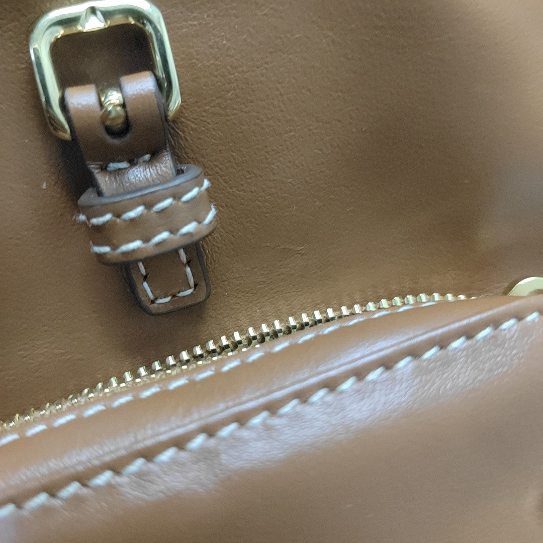 Calfskin Backpack Mini Brown