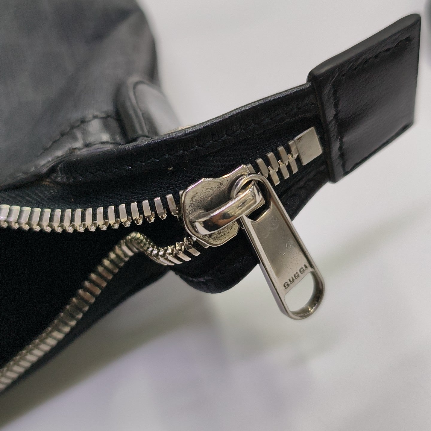 Monogram Coated Canvas Shoulder Bag Black