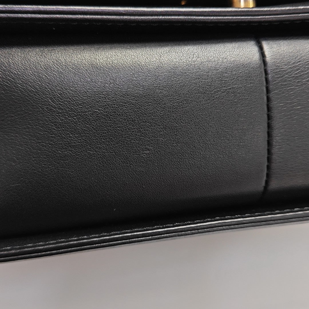 BOY CHANEL Medium Quilted Calfskin Black