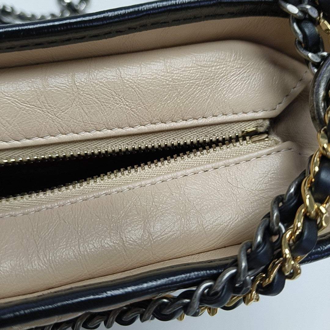 GABRIELLE Small Quilted Calfskin Beige