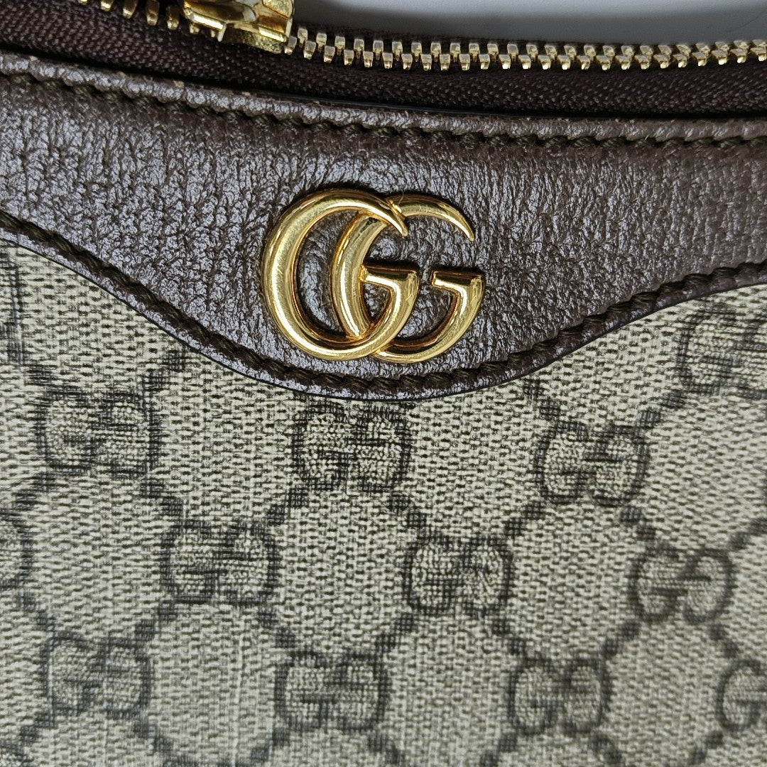 Ophidia Small Monogram Coated Canvas Brown