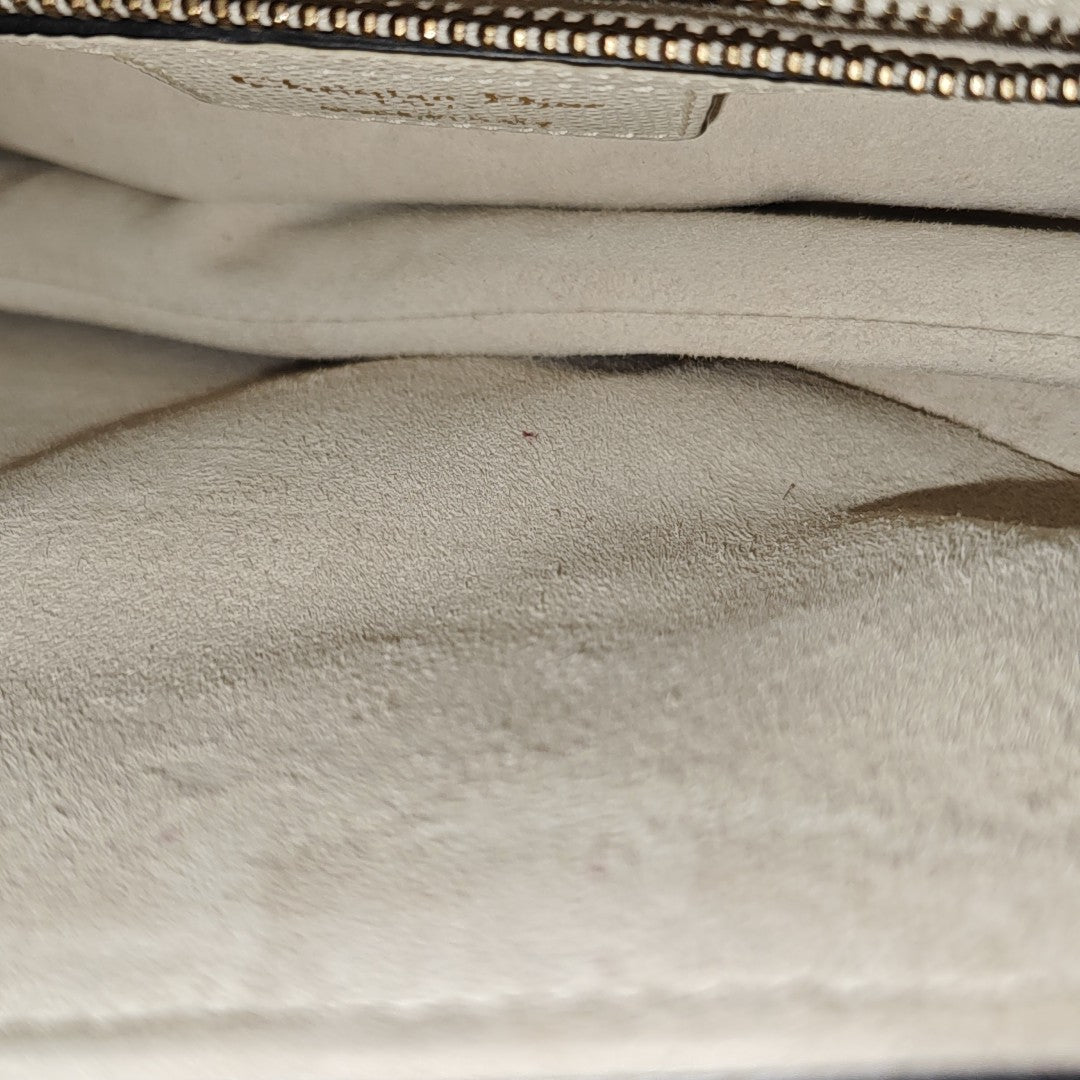 Saddle Medium Calfskin White