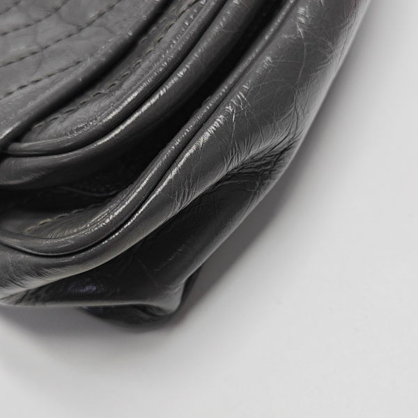 NIKI Small Chevron Calfskin Gray