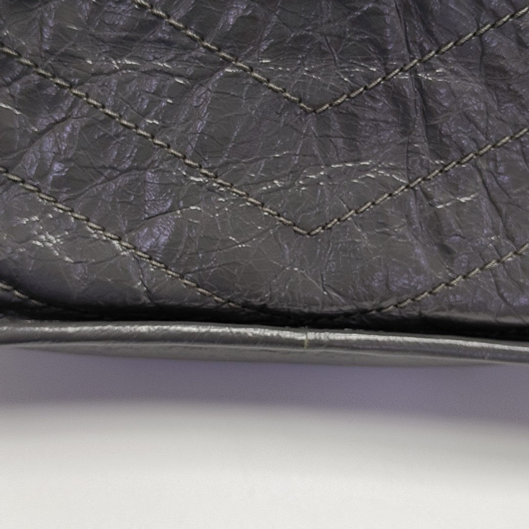 NIKI Small Chevron Calfskin Gray