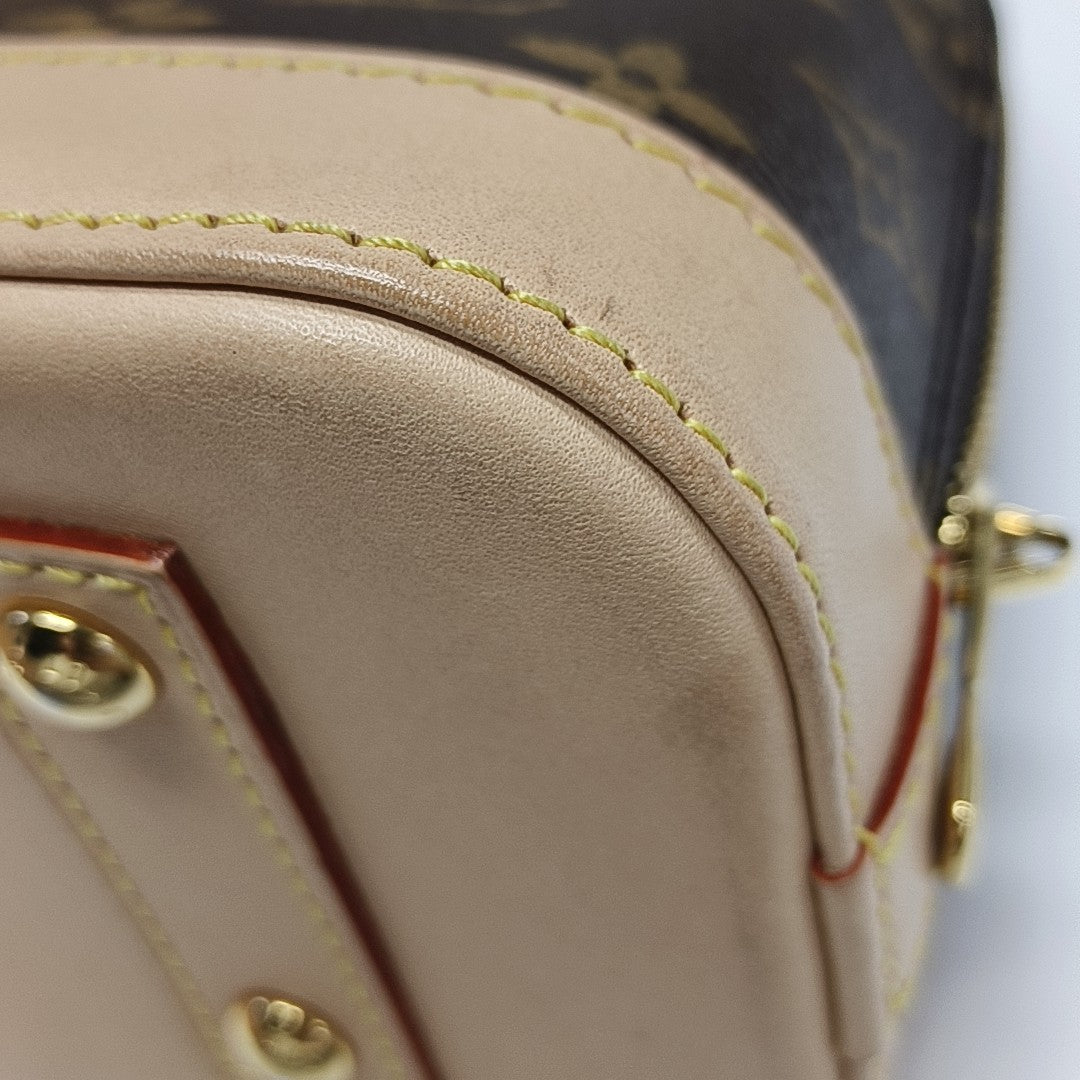 ALMA BB Monogram Coated Canvas Brown